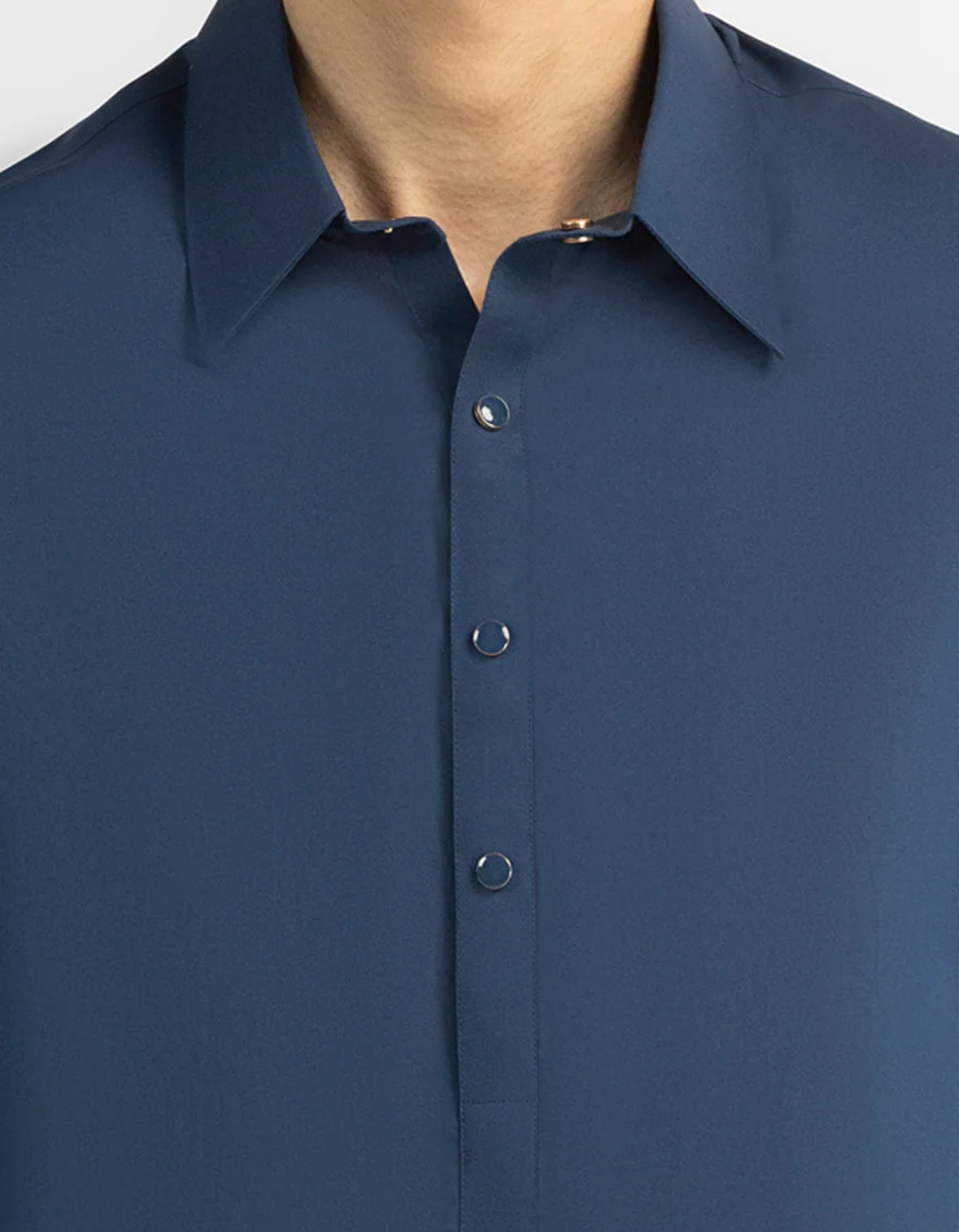 NAVY BLUE COTTON KAMEEZ SHALWAR | JTKS-A-42171/S26/JJ10723-PN - Image 3