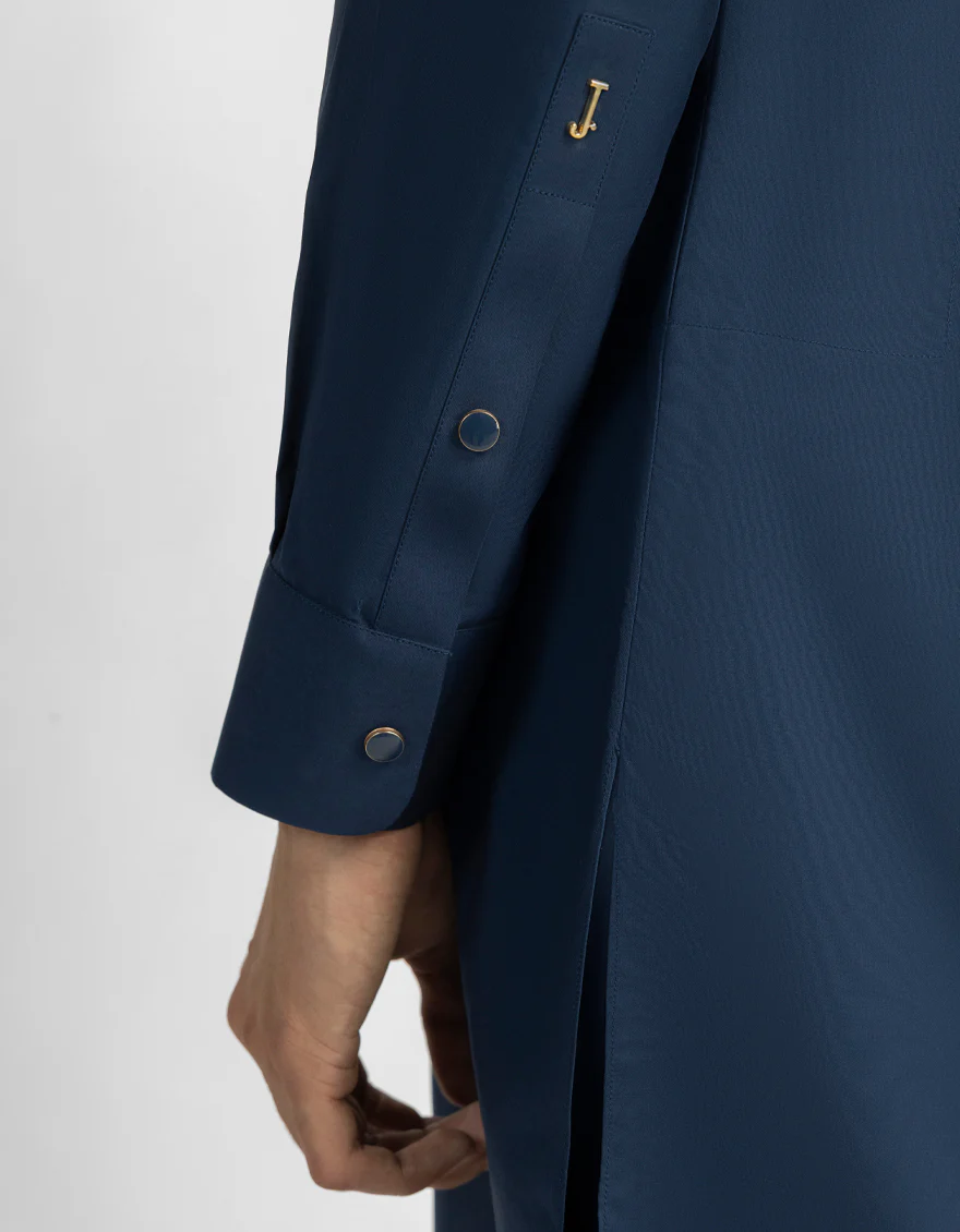 NAVY BLUE COTTON KAMEEZ SHALWAR | JTKS-A-42171/S26/JJ10723-PN - Image 4