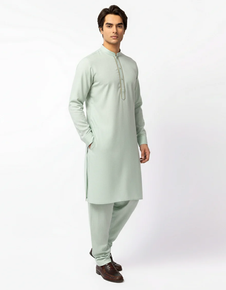 SKY BLUE BLENDED KAMEEZ SHALWAR | JTKS-A-50552/S26/JJ10612-SF