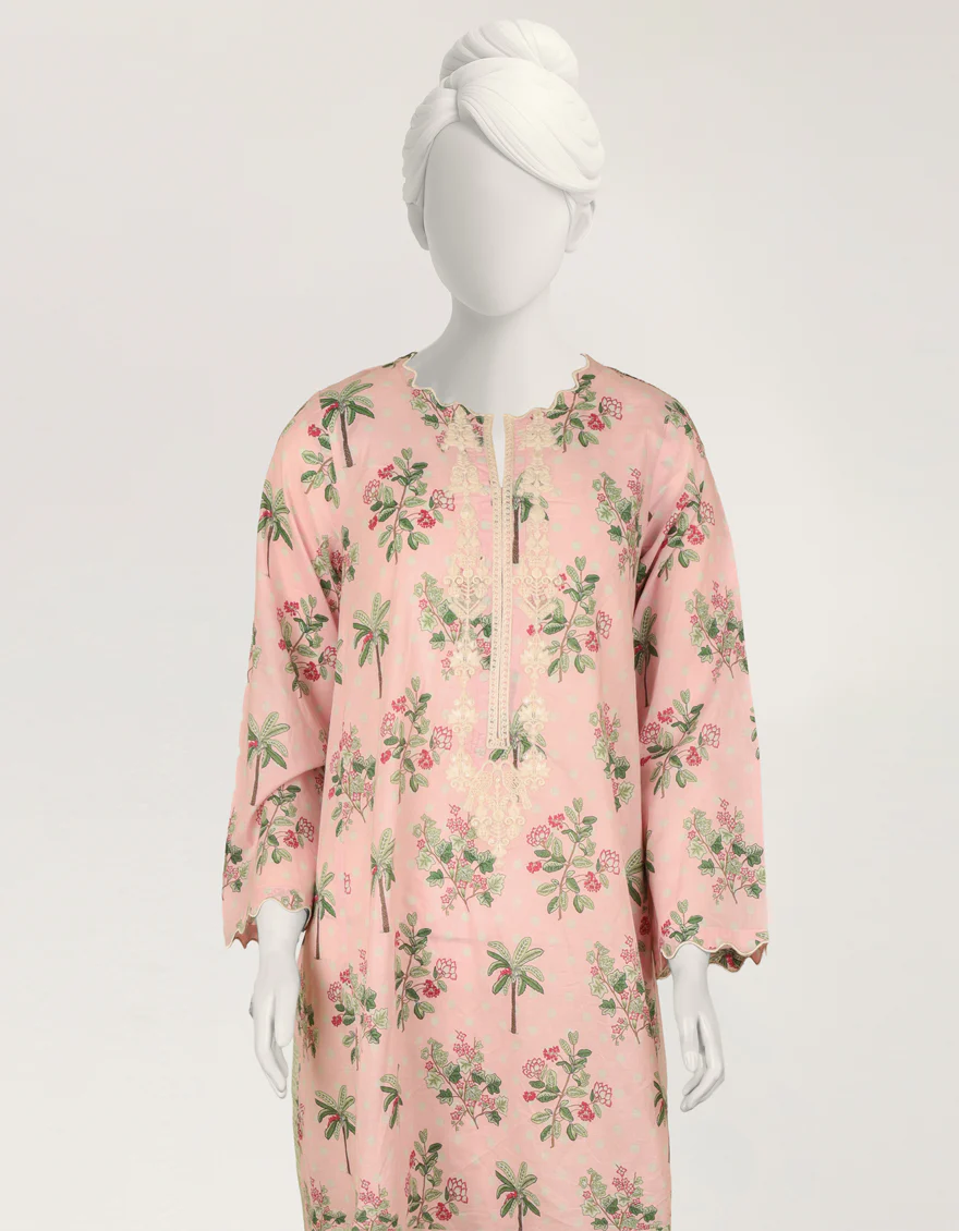 PINK LAWN KURTI | JTS-S-26-4154 FB/DOTS & GLORY-2 - Image 2