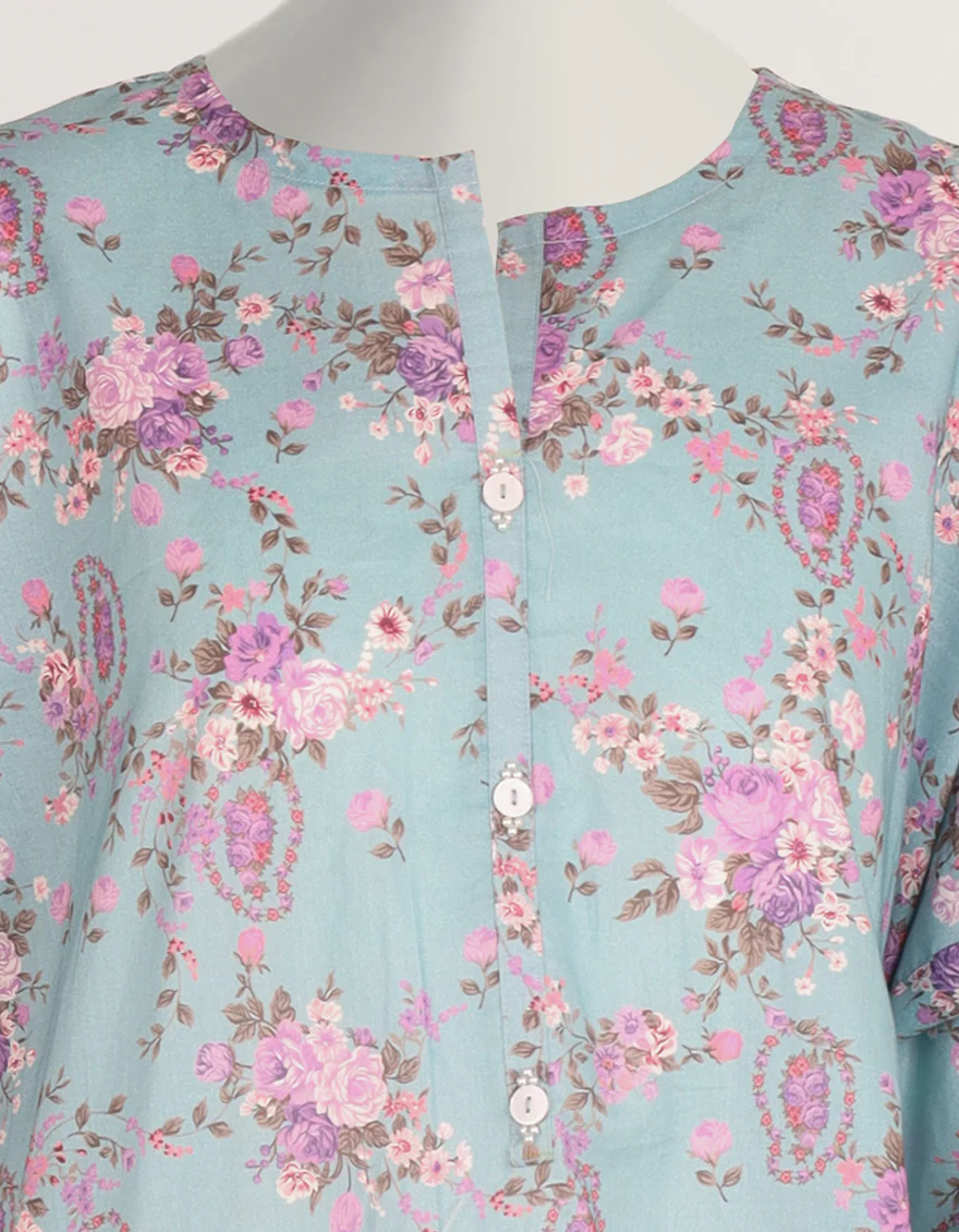 BLUE LAWN KURTI | JYGK-S-JTS-26-4149 FB/PLAYFULL PRINT-1 - Image 4