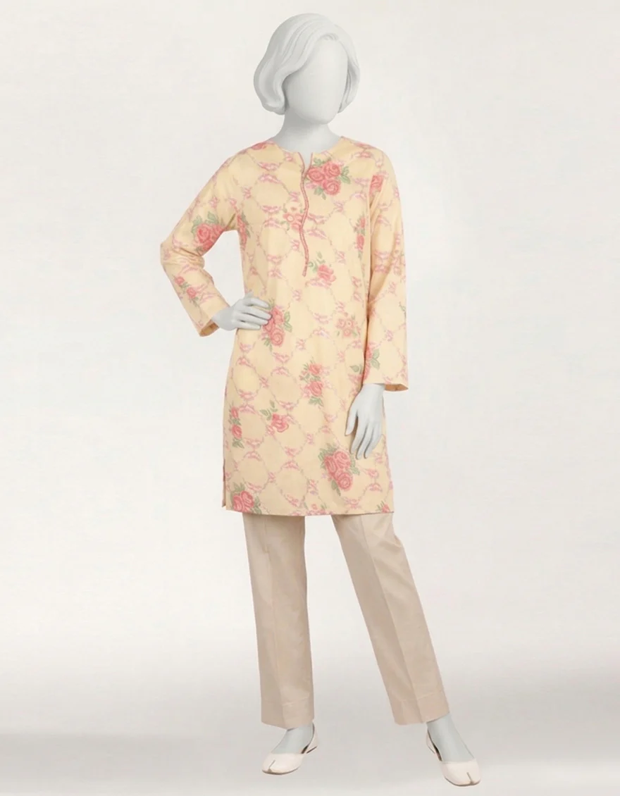CREAM LAWN KURTI | JYGK-S-JTS-26-4151 FB/PLAYFULL PRINT-3