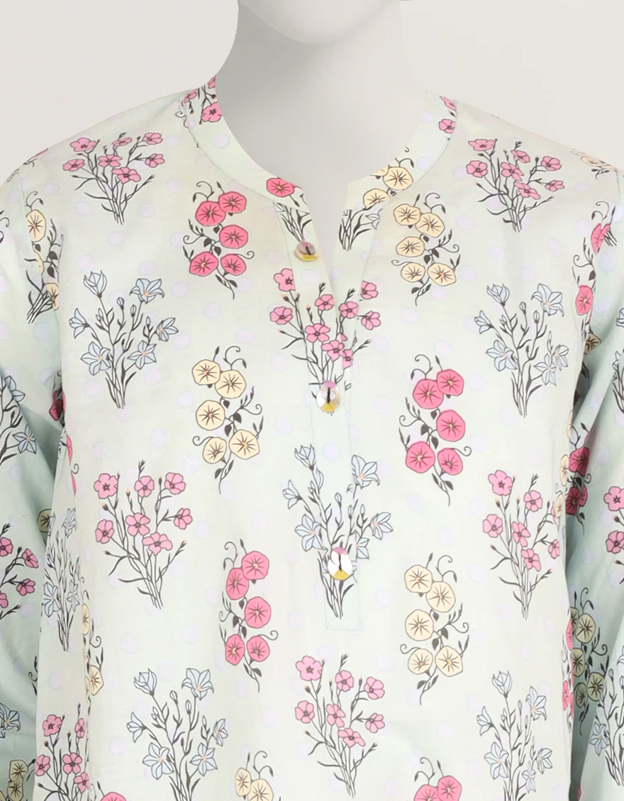 GREEN LAWN KURTI | JYGK-S-JTS-26-4155 FB/DOTS & GLORY - Image 4